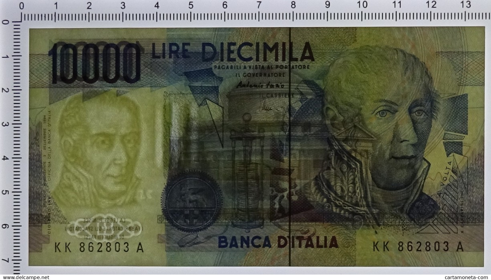 10000 LIRE BANCA D'ITALIA ALESSANDRO VOLTA LETTERA K 19/08/1998 FDS-/FDS - Otros & Sin Clasificación