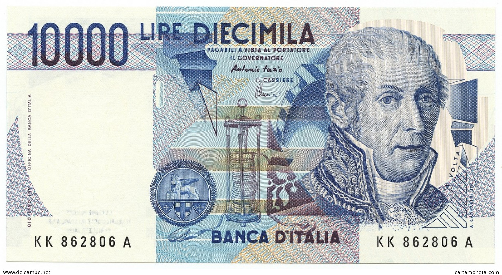10000 LIRE BANCA D'ITALIA ALESSANDRO VOLTA LETTERA K 19/08/1998 FDS-/FDS - Andere & Zonder Classificatie