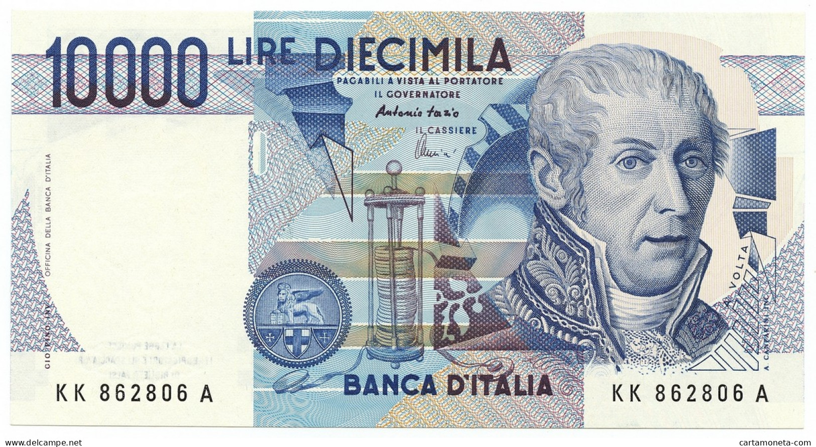 10000 LIRE BANCA D'ITALIA ALESSANDRO VOLTA LETTERA K 19/08/1998 FDS-/FDS - Otros & Sin Clasificación