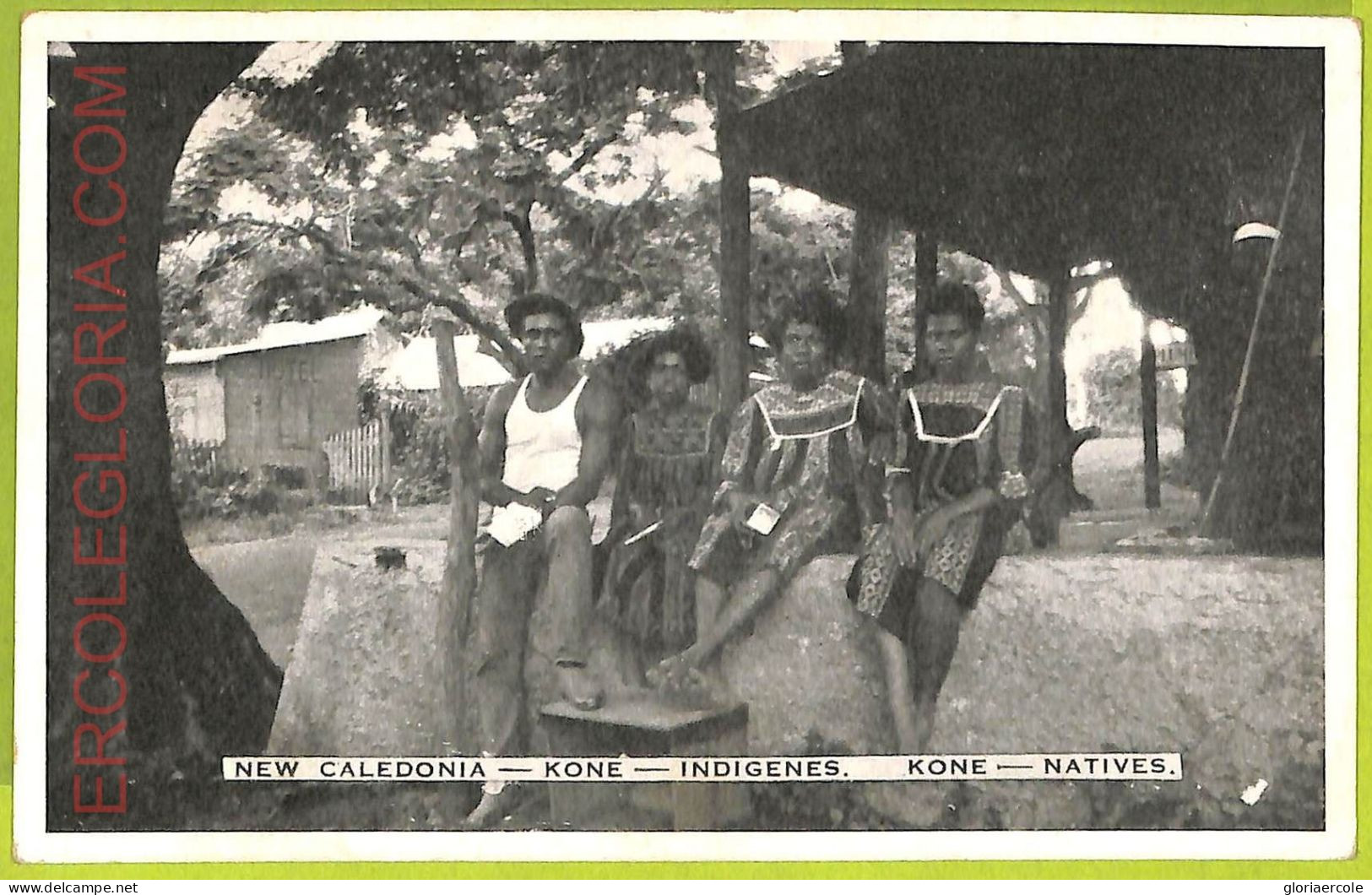 Ae9109  - NOUVELLE CALEDONIE  -  VINTAGE  POSTCARD -  KONE - Indigenes. Ethnic - Nouvelle-Calédonie