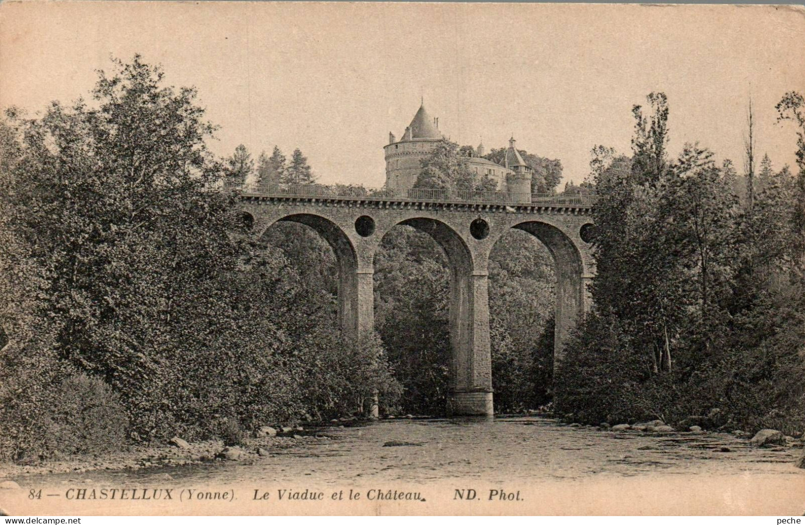 N°1289 W -cpa Chatellux -le Viaduc Et Le Château- - Other & Unclassified