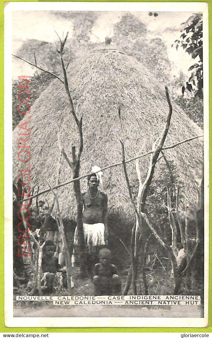 Ae9110 - NOUVELLE CALEDONIE - VINTAGE  POSTCARD - Ancient Native Hut ETHNIC - New Caledonia