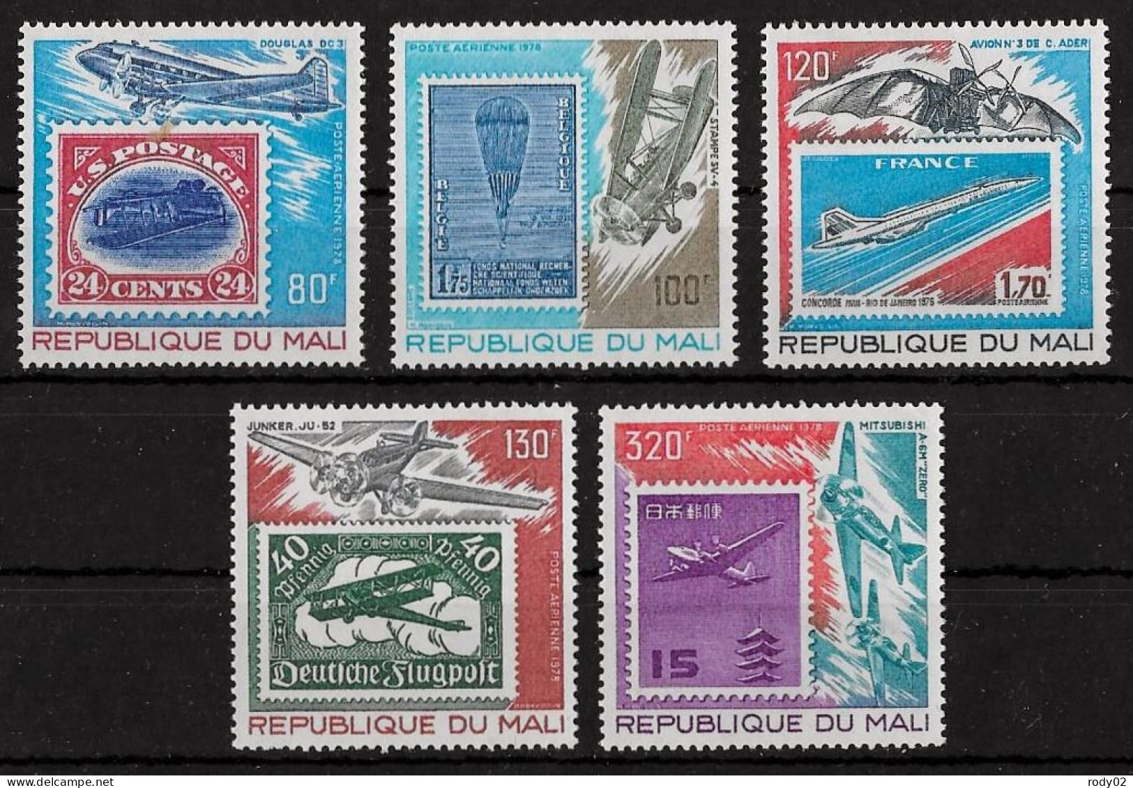 MALI - AVIATION - PA 341 A 345 - NEUF** MNH - Flugzeuge