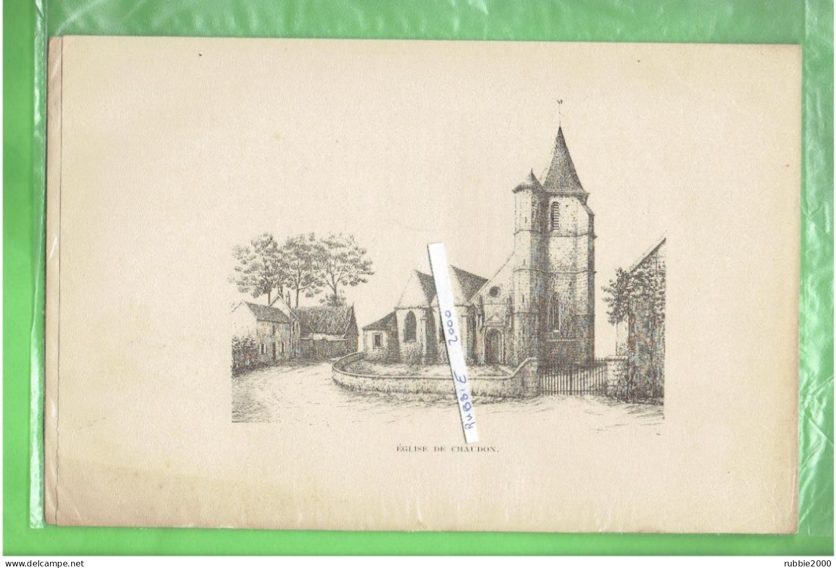 EGLISE DE CHAUDON EN EURE ET LOIR PAR L ABBE METAIS VERS 1900 - Centre - Val De Loire