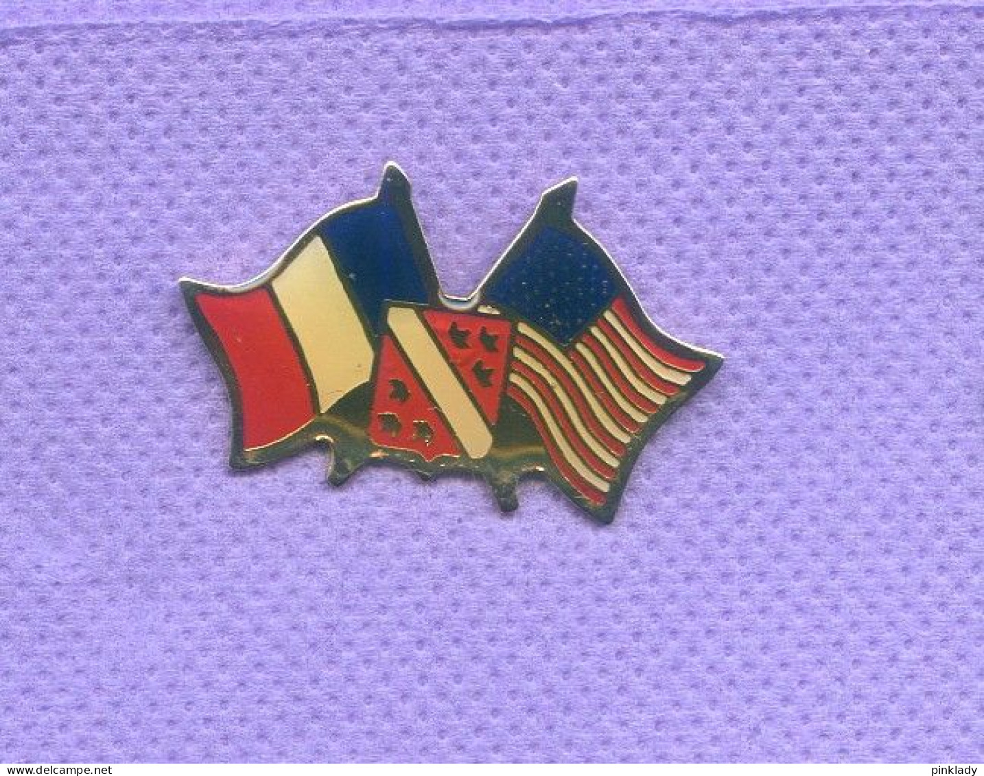 Rare Pins Drapeau France Usa Ab639 - Administration