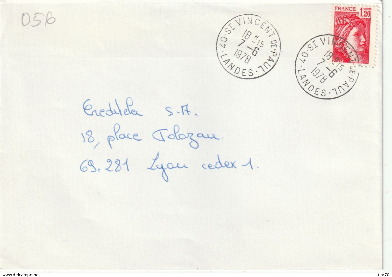 CAD   40   -  ST  VINCENT  - DE - PAUL    / N° 1974 - Manual Postmarks