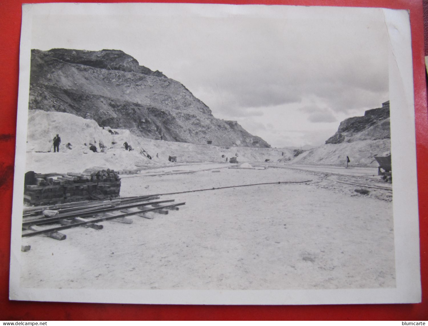 PHOTO - CARRIERES TALC DE LUZENAC -  1928 - Format : 24 X 18 Cm - Lieux