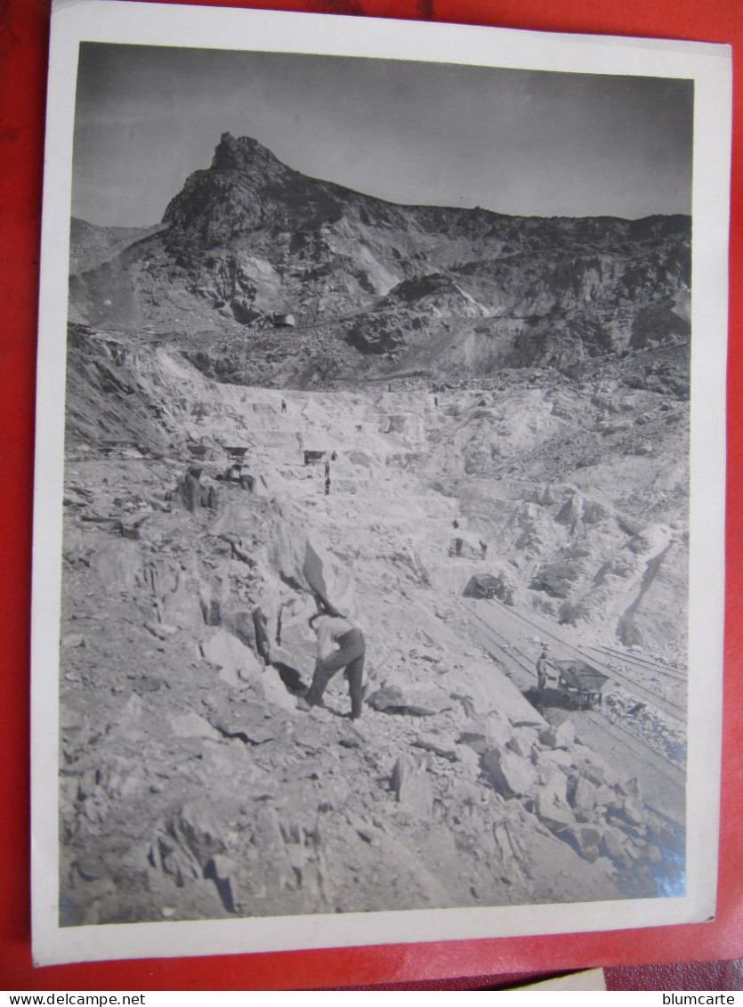 PHOTO - CARRIERES TALC DE LUZENAC -  1927 - Format : 24 X 18 Cm - Lieux