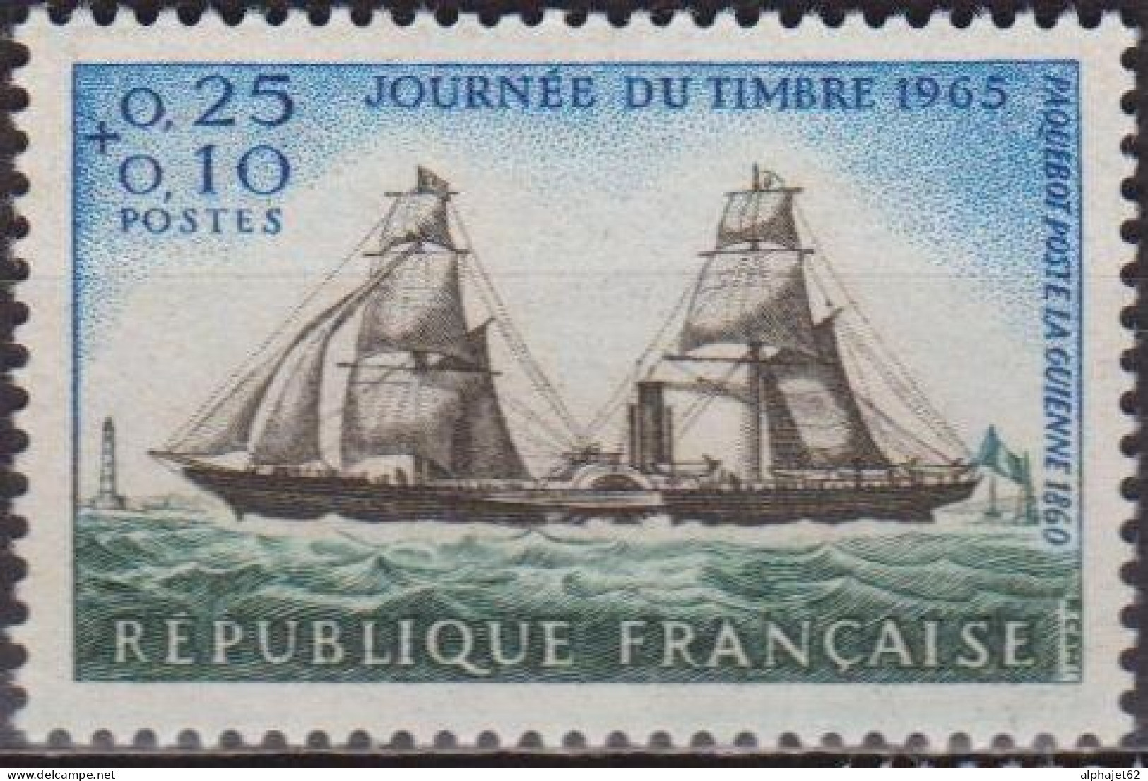 Journée Du Timbre - Paquebot Poste La Guienne - FRANCE - Marine - N° 1446 * - 1965 - Ungebraucht