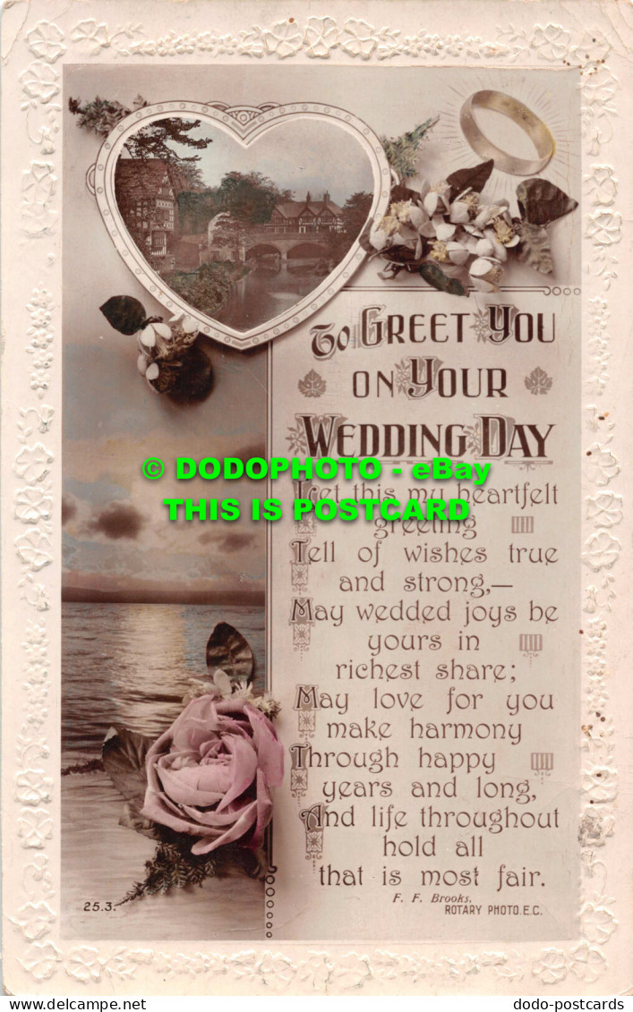 R548209 To Greet You On Your Wedding Day. Let This My Heartfelt Greetings Tell O - Wereld