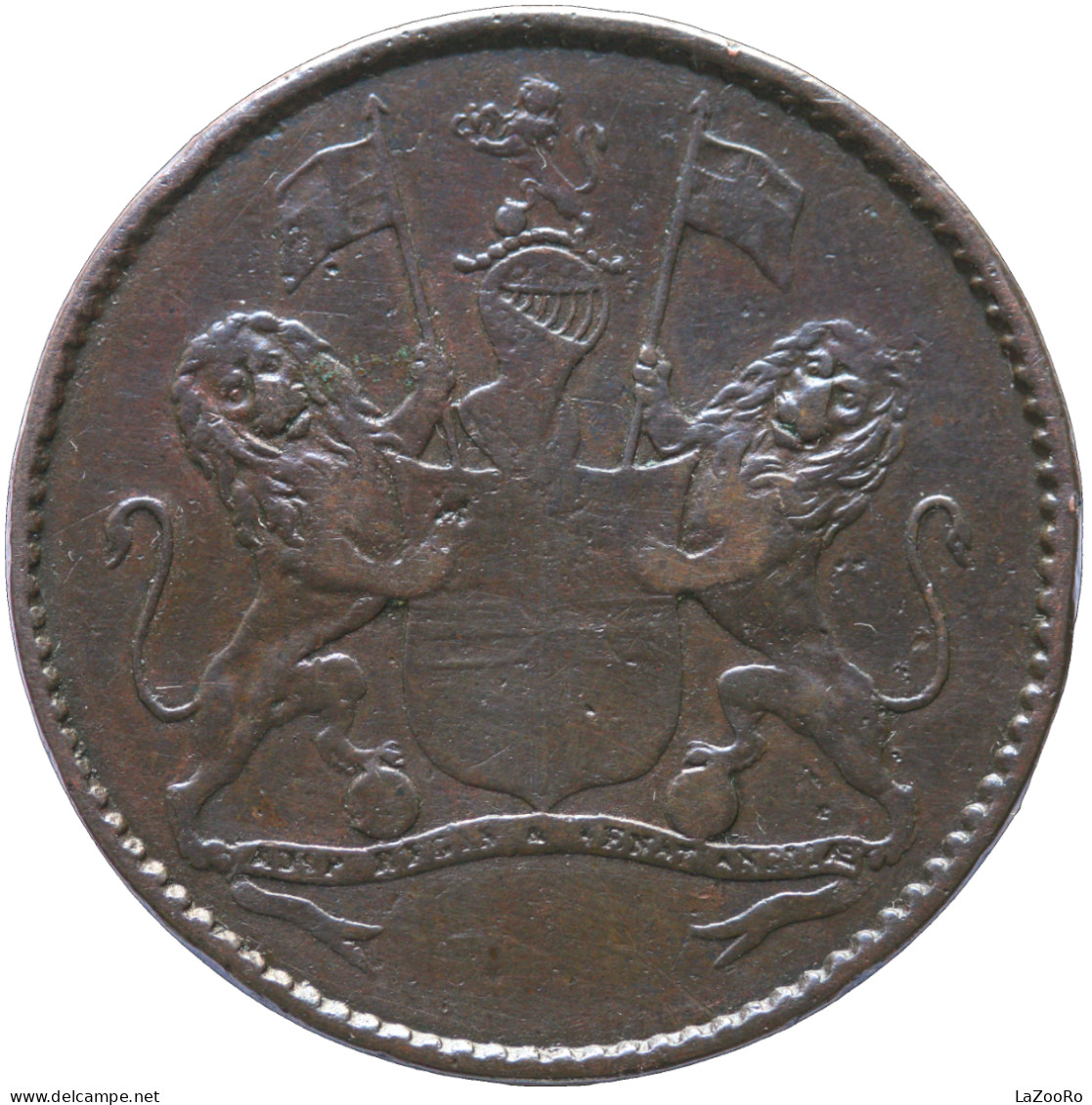 LaZooRo: British SAINT HELENA & ASCENSION EIC 1/2 Penny 1821 VF / XF Napoleon's Exile Place - Kolonien