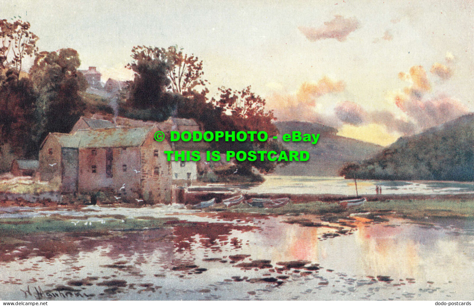 R548897 Looe. The Old Mill. Sunset. Photochrom. W. Keast Series - World