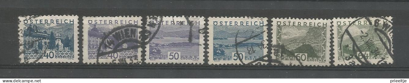 Austria - Oostenrijk 1932 Landscapes  Y.T. 413/418 (0) - Usati