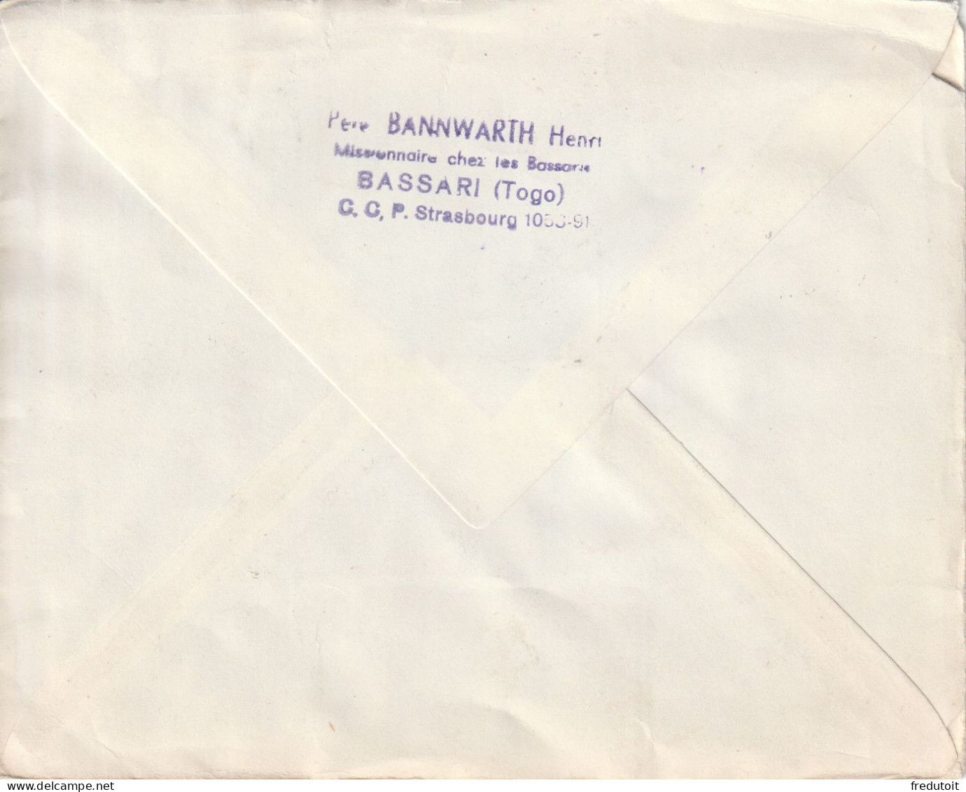 LETTRE - TOGO  : Bassari Le 22/12/1966 Pour La France (Strasbourg) - Togo (1960-...)