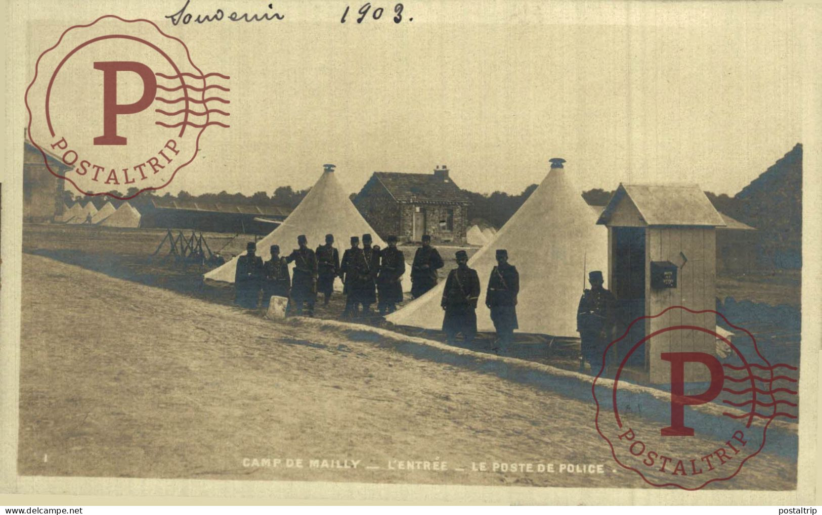 RPPC. MAILLY LE CAMP - Camp De Mailly - L' Entrée - Le Poste De Police. POLICIA. MILITAR. MILITAIRE. - Mailly-le-Camp