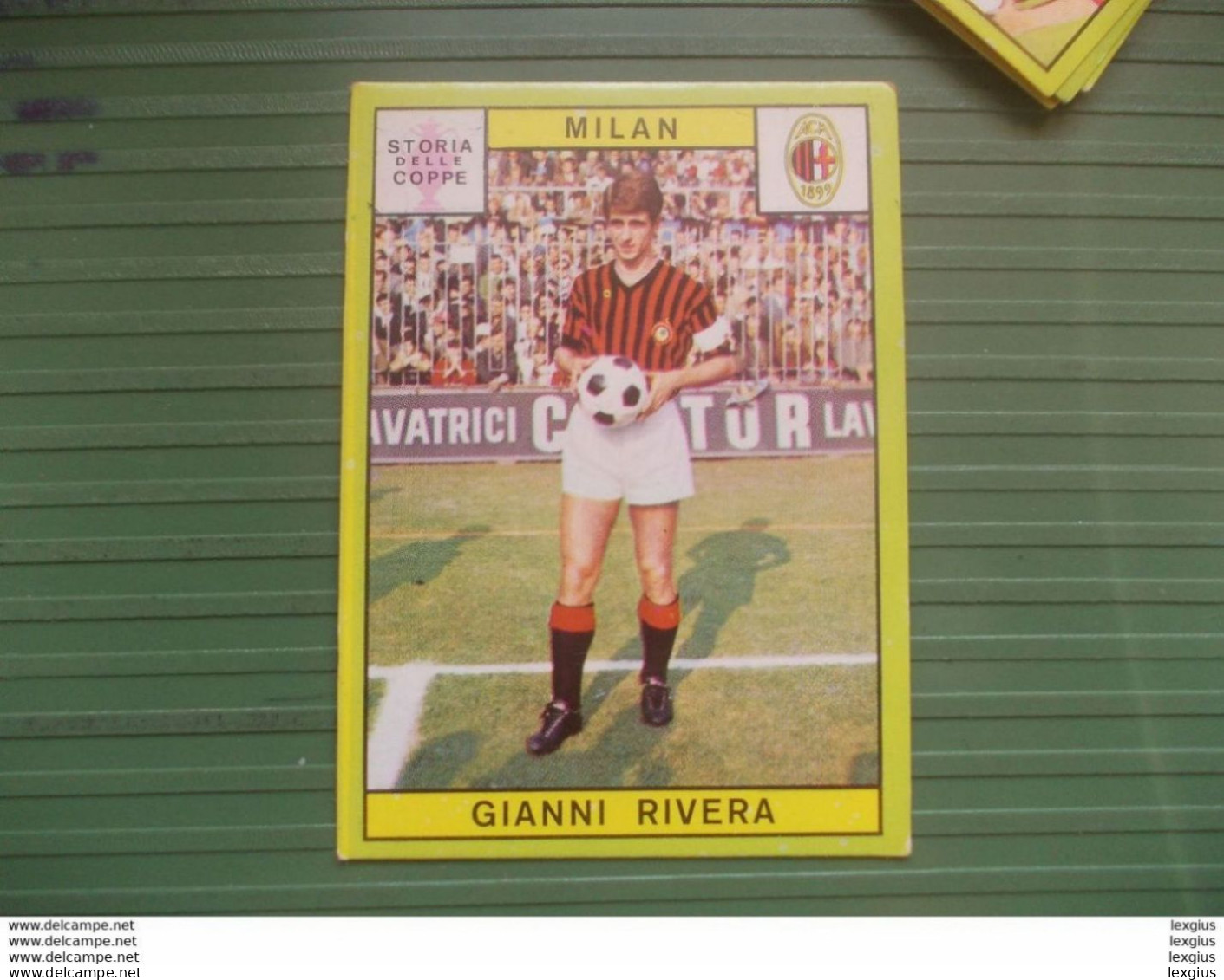 RIVERA STORIA DELLE COPPE ALBUM FIGURINE CALCIATORI PANINI 1968 69 ORIGINAL UNUSED STICKER (sd) - Italienische Ausgabe