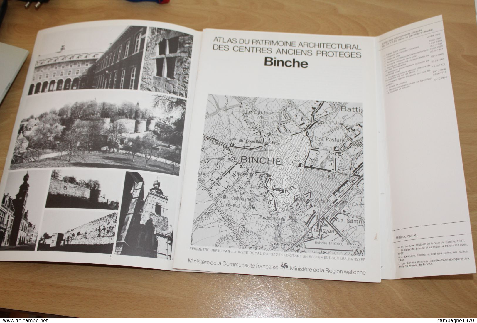 RECUEIL DE PLANS - BINCHE - ATLAS DU PATRIMOINE ARCHITECTURAL ( + PHOTOS - 1978 ) - Bélgica