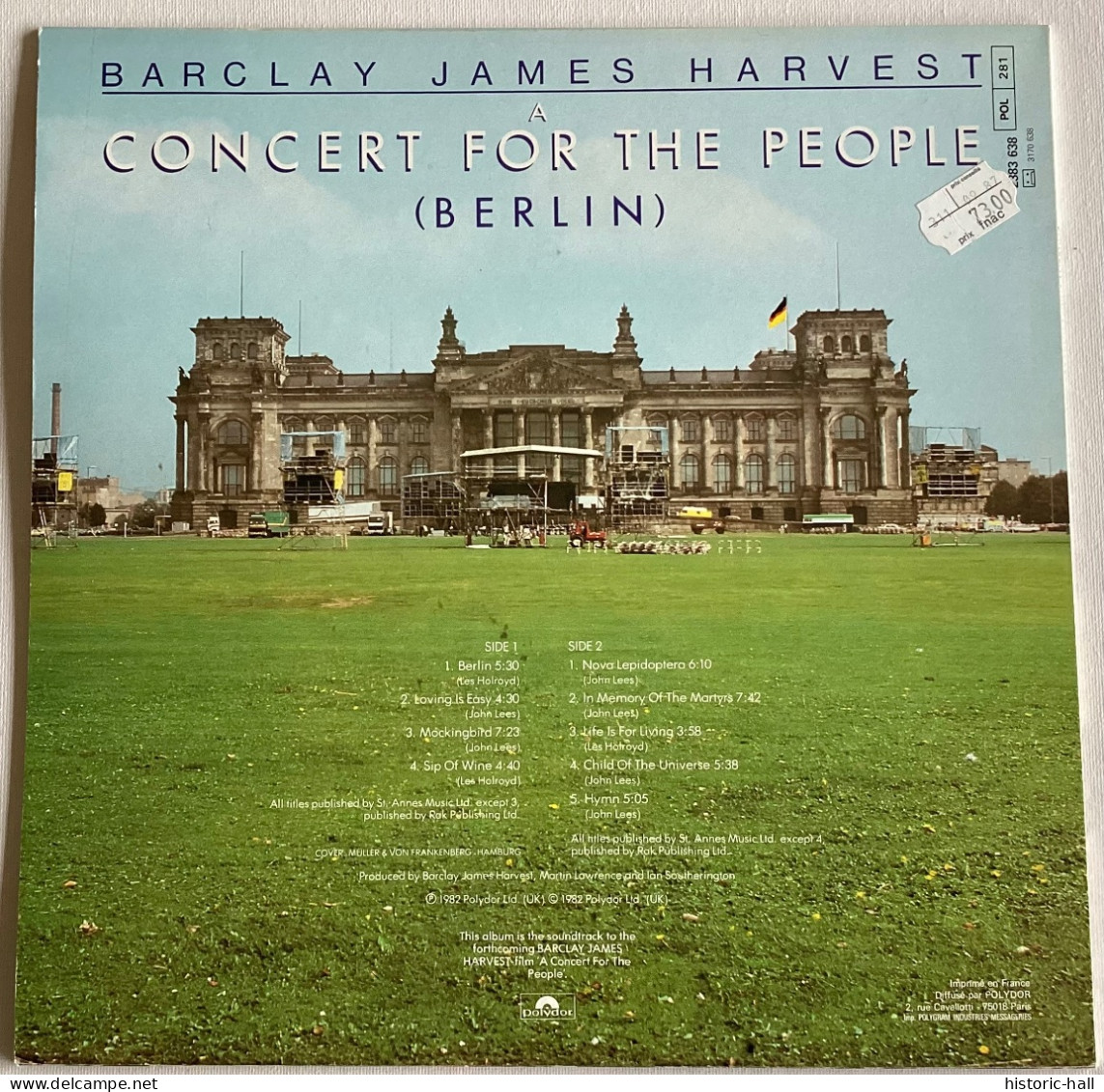 BARCLAY JAMES HARVEST - Concert For The People Berlin - LP - 1982 - French Press - Rock