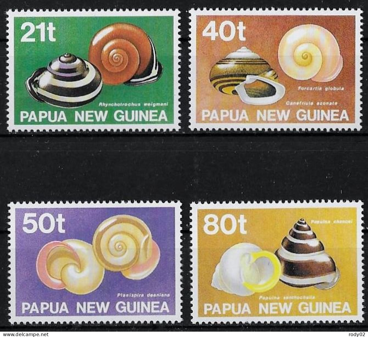 PAPOUASIE NOUVELLE-GUINEE - COQUILLAGES - N° 626 A 629 - NEUF** MNH - Schelpen
