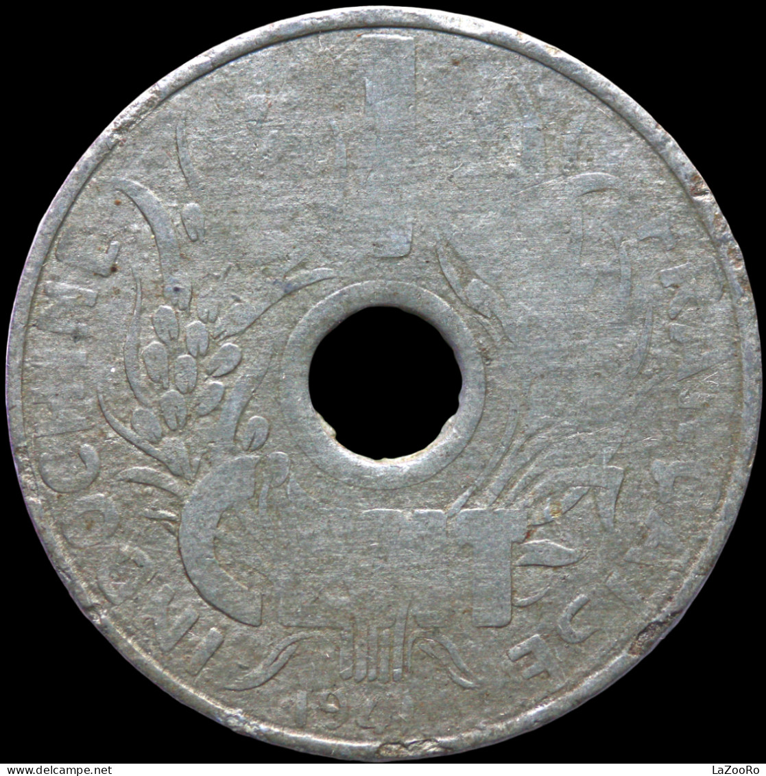 LaZooRo: French Indochina 1 Cent 1941 VG / F - Frans-Indochina