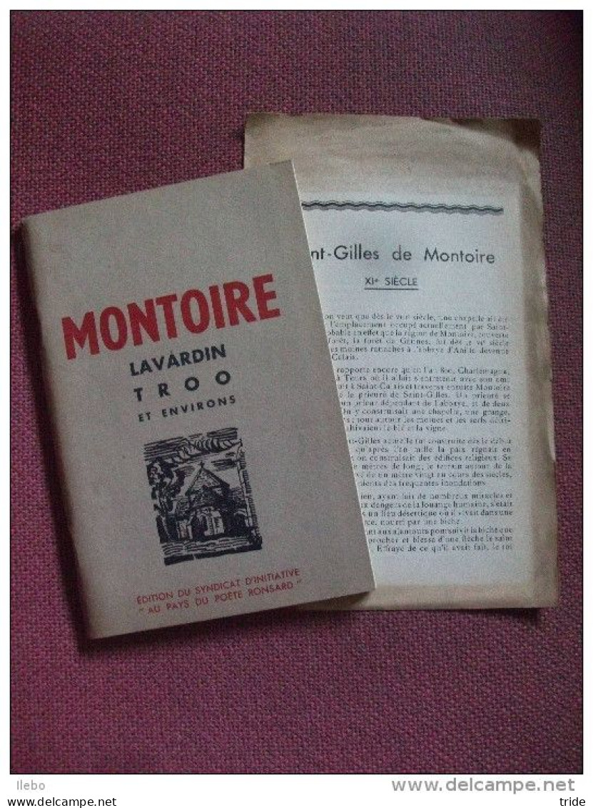 Lot Ouvrages Guides Montoire Lavardin Troo Environs 1949 Photos Publicités Donjon Résidentiel Yvard Dédicacé 1993 - Pays De Loire