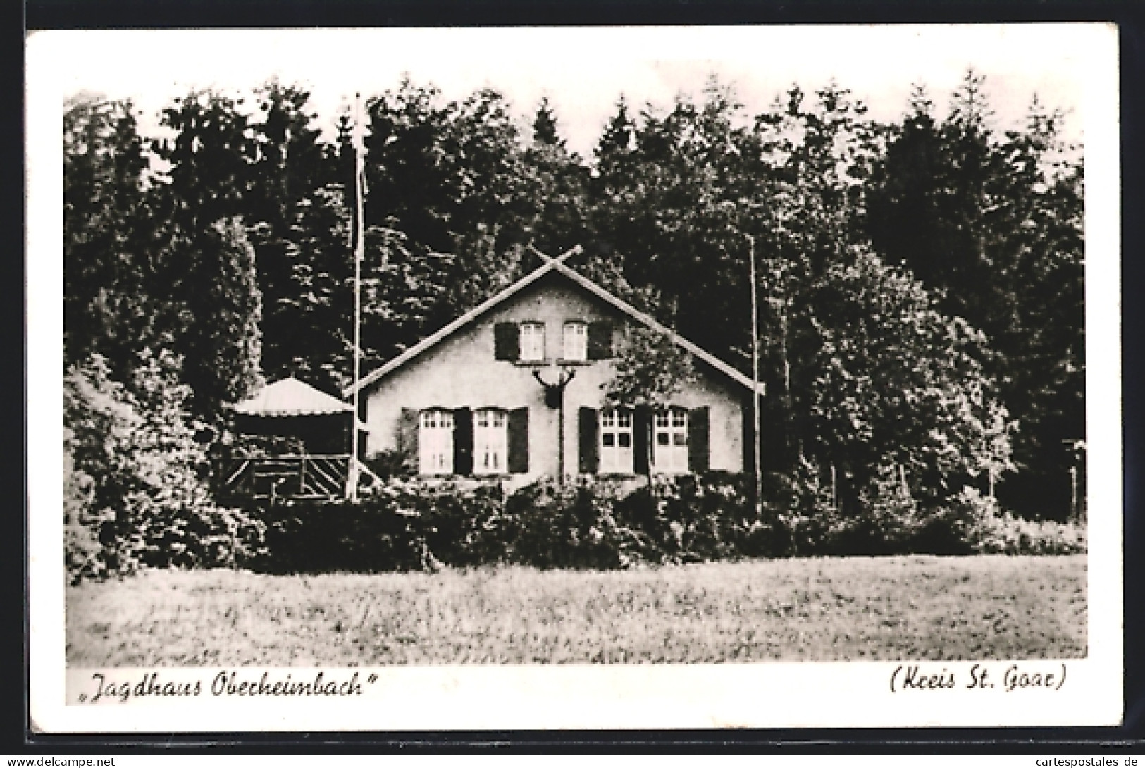 AK Oberheimbach /Rh., Kreis St. Gaar, Jagdhaus Oberheimbach  - Jagd