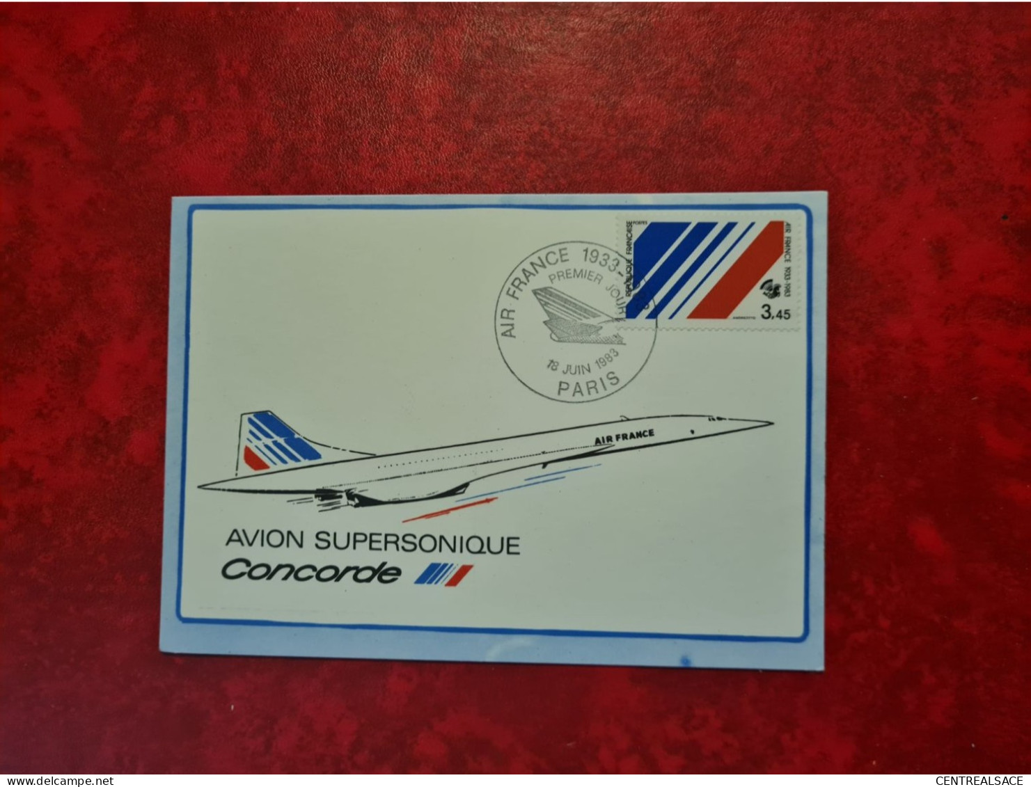 Carte MAXIMUM  PARIS   1983 AIR FRANCE CONCORDE - 1980-1989