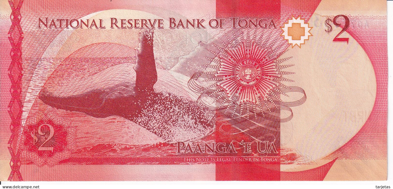 BILLETE DE TONGA DE 2 PA'ANGA DEL AÑO 2015 SIN CIRCULAR (UNC) (BANKNOTE) - Tonga