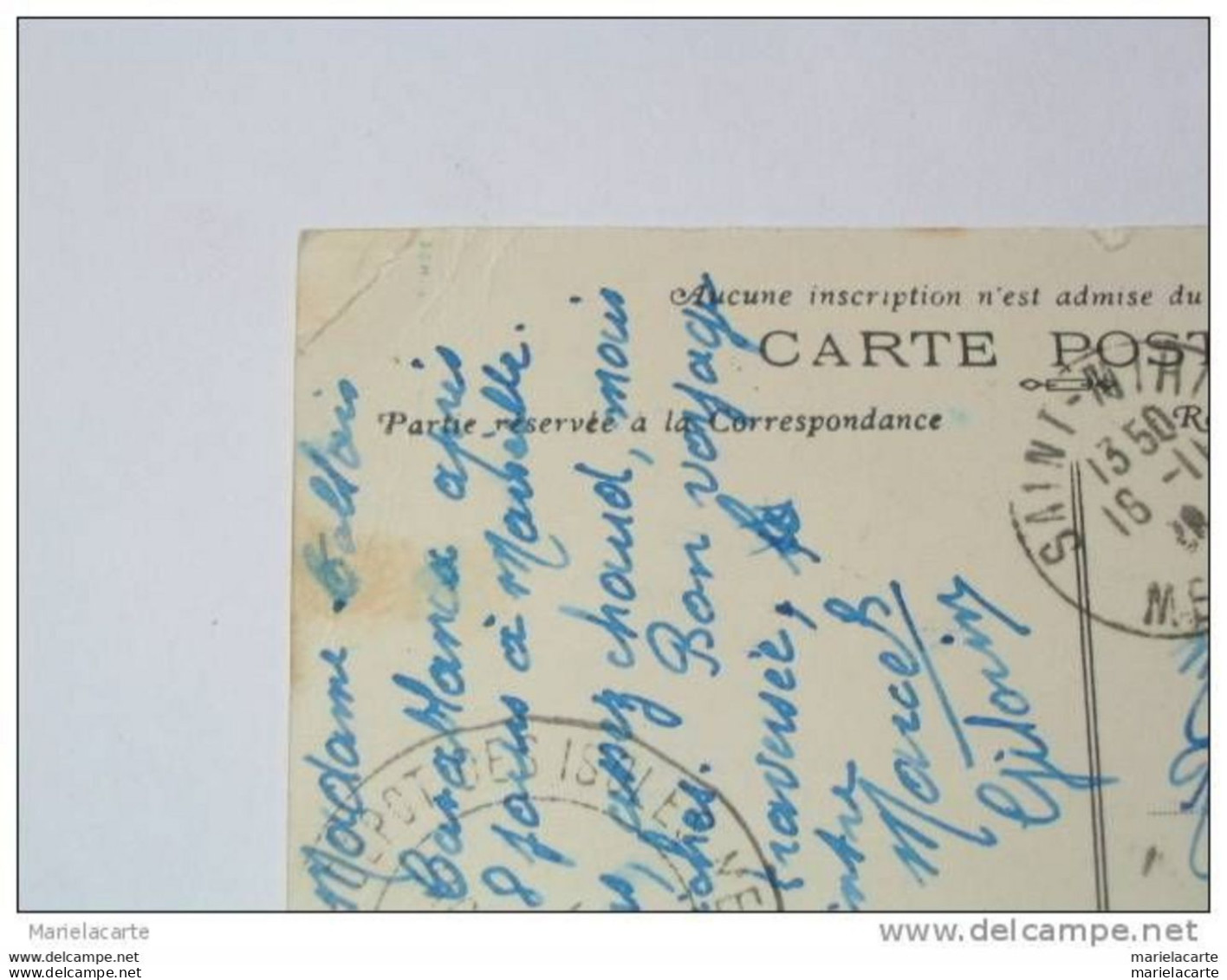 MA17 -    Afrique Maroc Casablanca  Nouvelle Ville Indigéne  Tampon  Le Vaguemestre 1929 - Casablanca