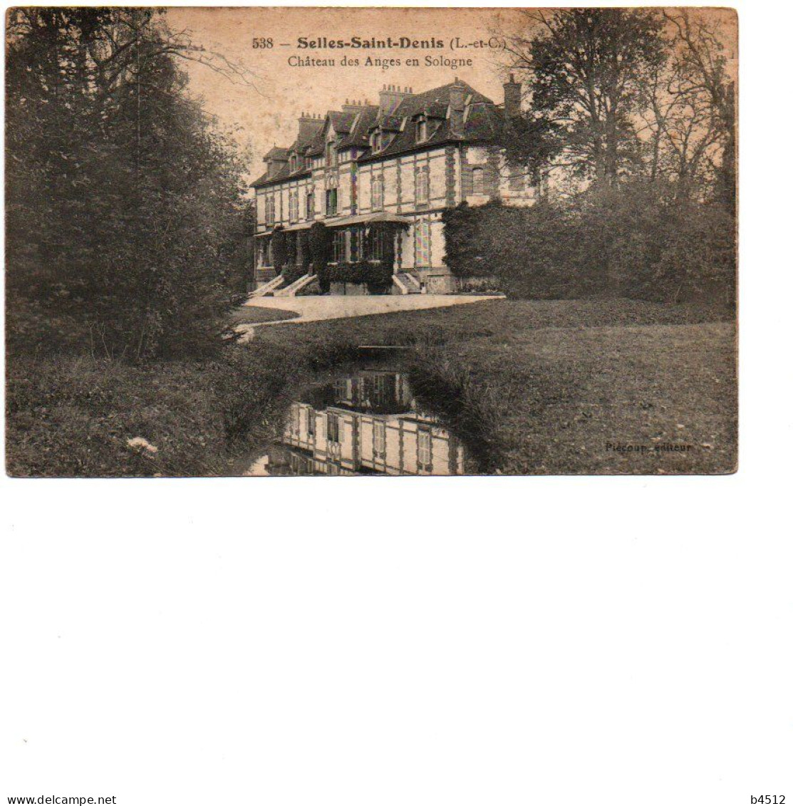 41 SELLES SAINT DENIS Château Des Anges En Sologne , édition Plécoup 1917 - Andere & Zonder Classificatie