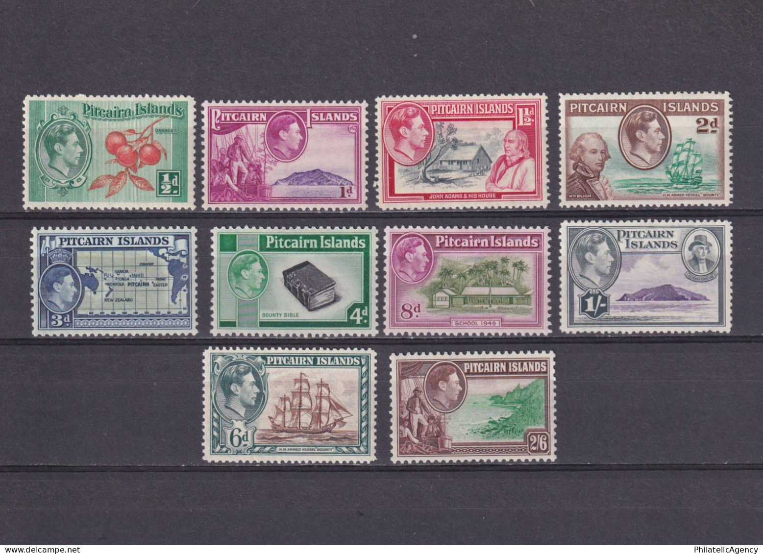 PITCAIRN ISLANDS 1940, SG #1-8, CV £75, MH - Pitcairneilanden