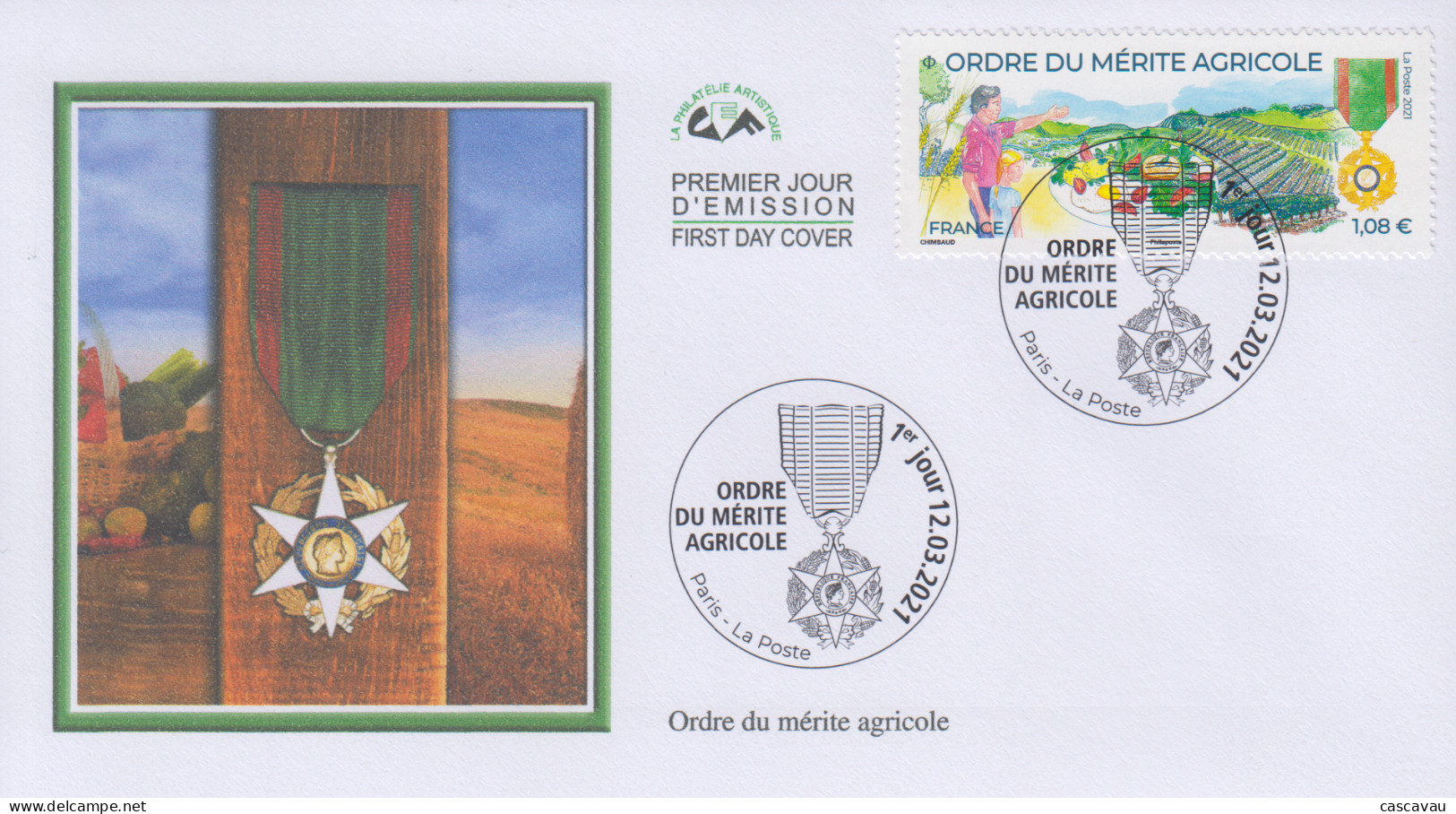 Enveloppe    FDC  1er   Jour    FRANCE    Ordre  Du   MERITE  AGRICOLE    2021 - 2020-…