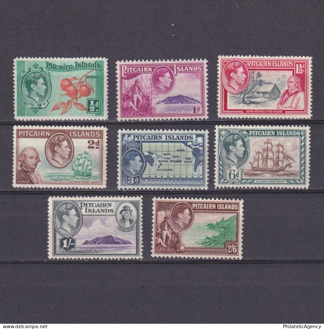 PITCAIRN ISLANDS 1940, SG #1-8, CV £38, Part Set, MH - Pitcairn