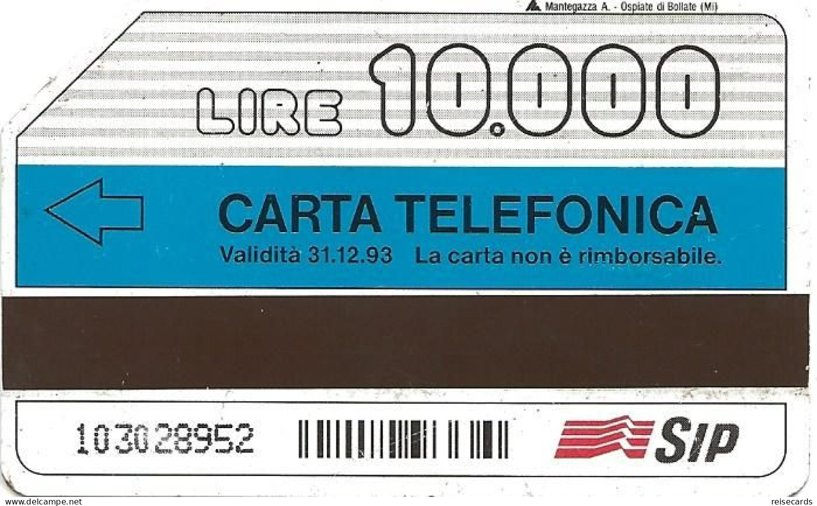 Italy: Telecom Italia SIP - Carta Infinita, Tipo B - Openbare Reclame