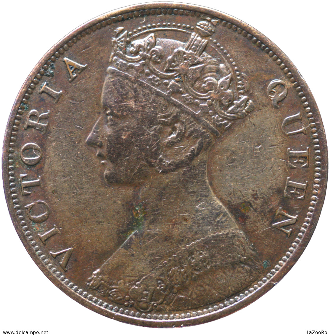 LaZooRo: Hong Kong 1 Cent 1876 VF - Hong Kong