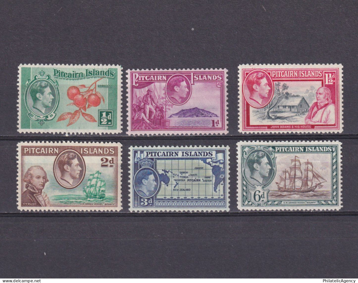 PITCAIRN ISLANDS 1940, SG #1-6, Part Set, MH - Islas De Pitcairn