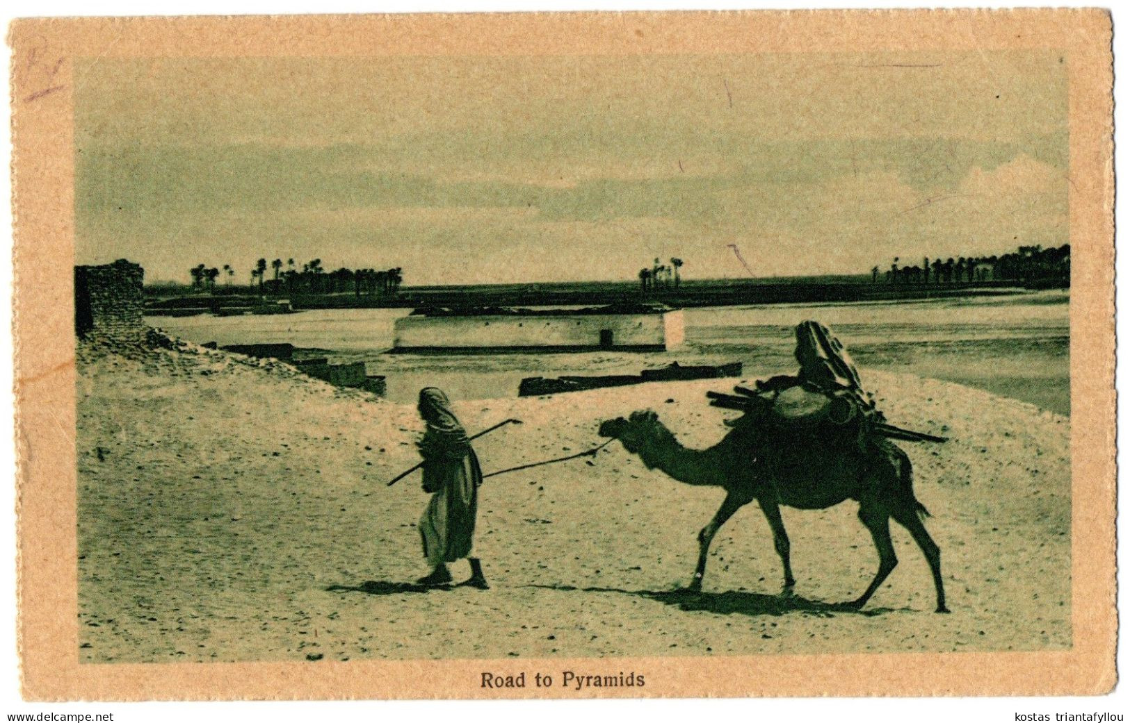 4.1.16 EGYPT, CAIRO, ROAD TO PYRAMIDS, 1921, POSTCARD - Le Caire