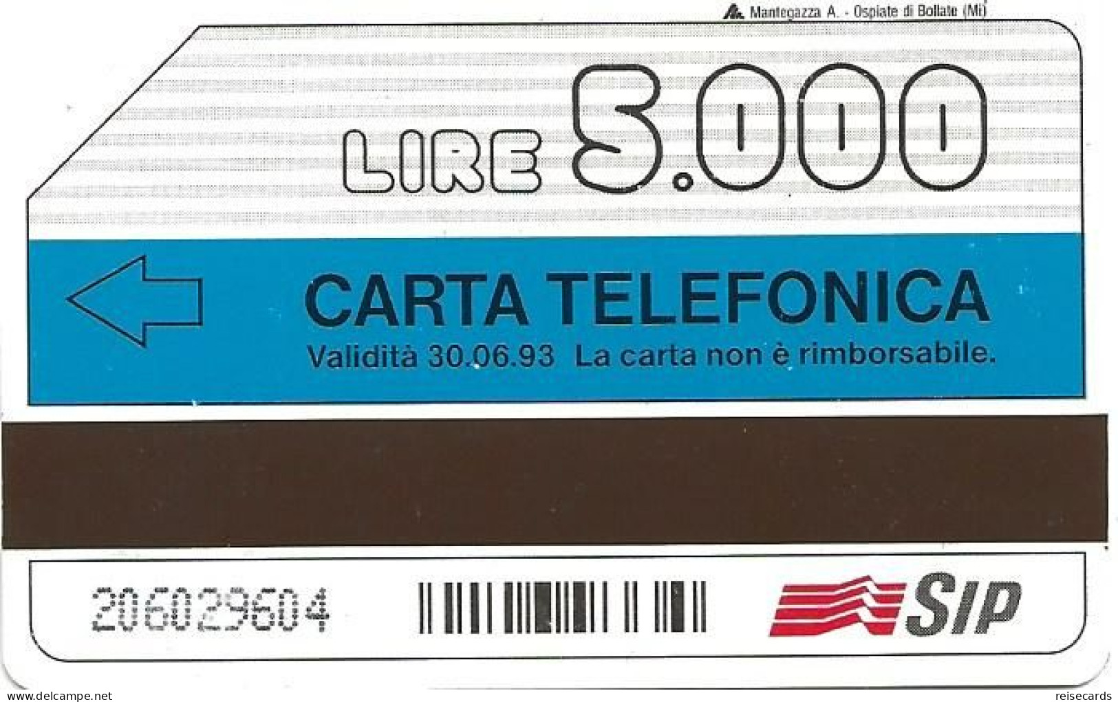 Italy: Telecom Italia SIP - Carta Infinita, Tipo B - Öff. Werbe-TK