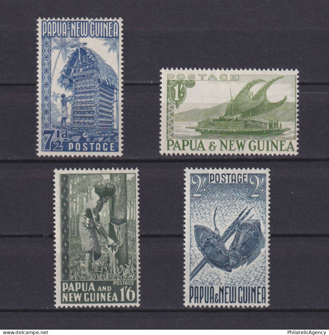 PAPUA NEW GUINEA 1952, SG #8-12, Part Set, MH - Papoea-Nieuw-Guinea