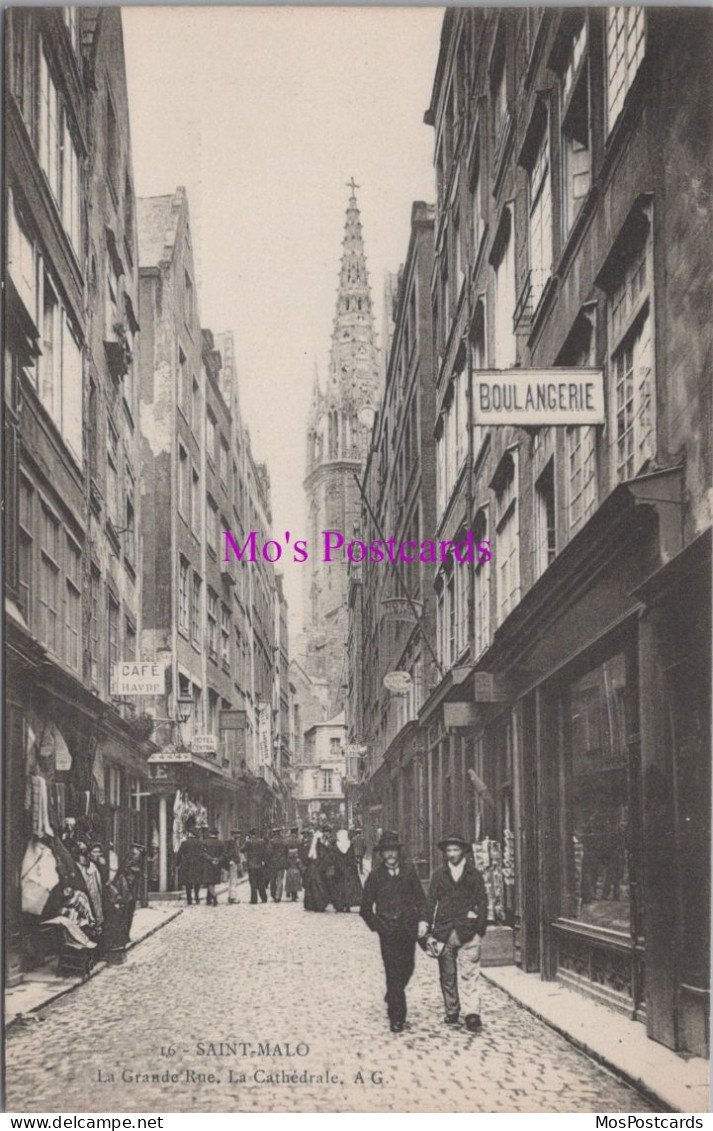 France Postcard - Saint-Malo, La Grande Rue  DZ254 - Saint Malo
