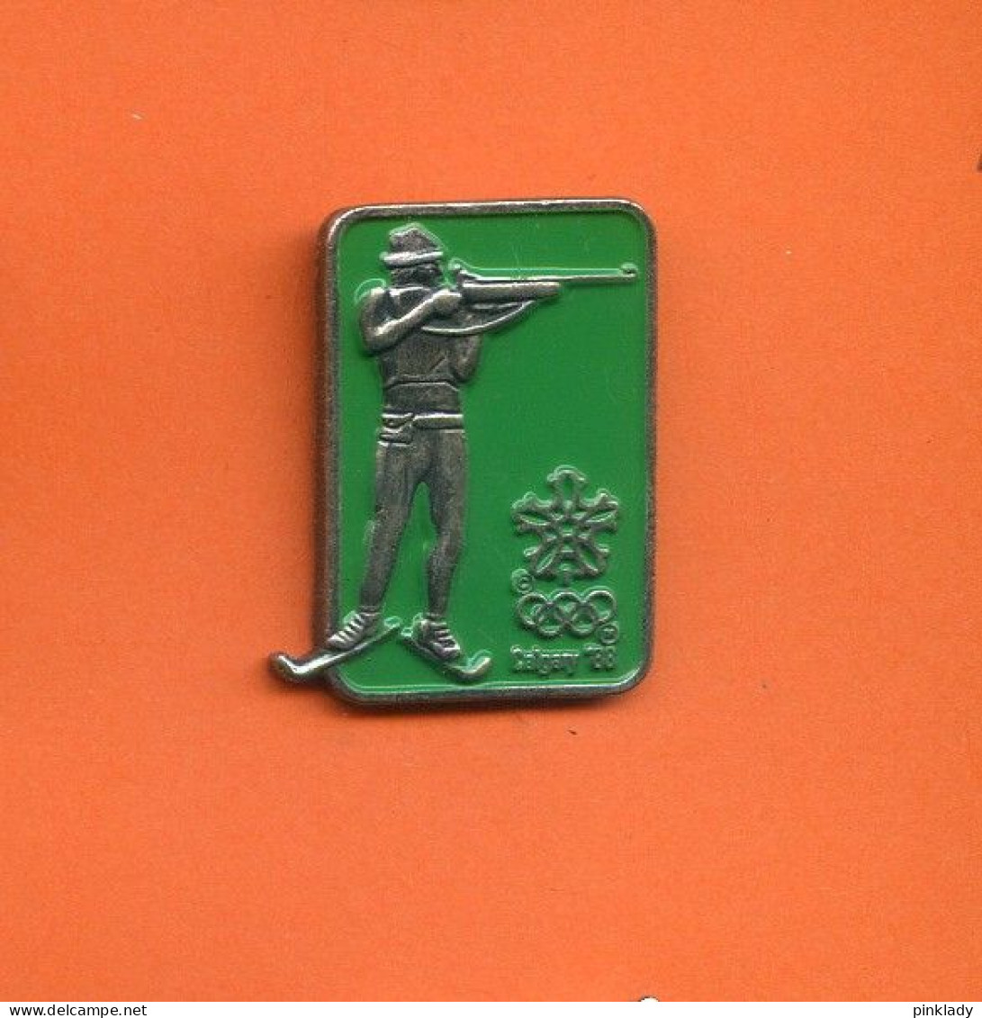 Rare Pins Jeux Olympiques Calgary Canada 1988 Tir A La Carabine Ab730 - Olympic Games