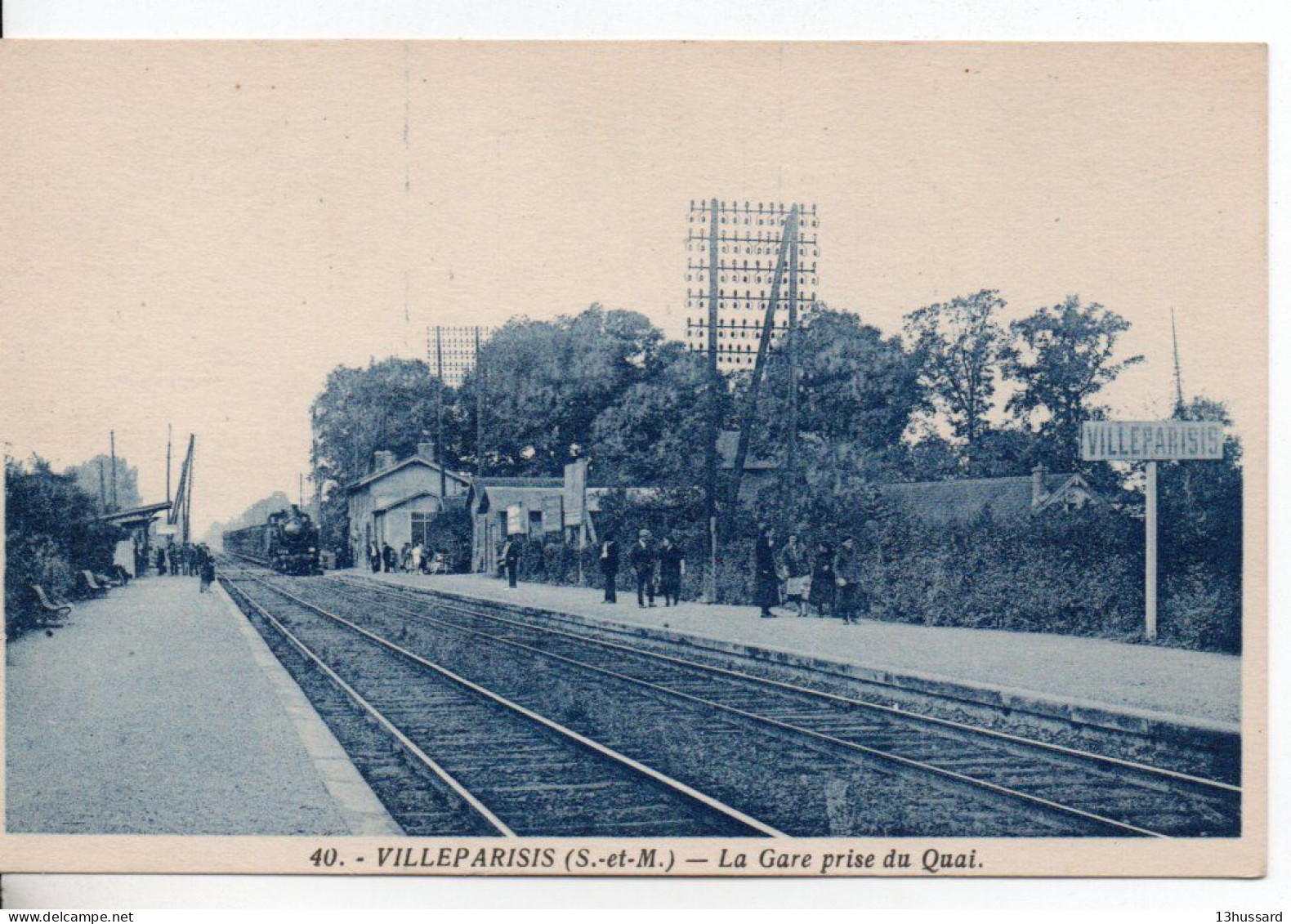 Carte Postale Ancienne Villeparisis - La Gare Prise Du Quai - Chemin De Fer - Villeparisis