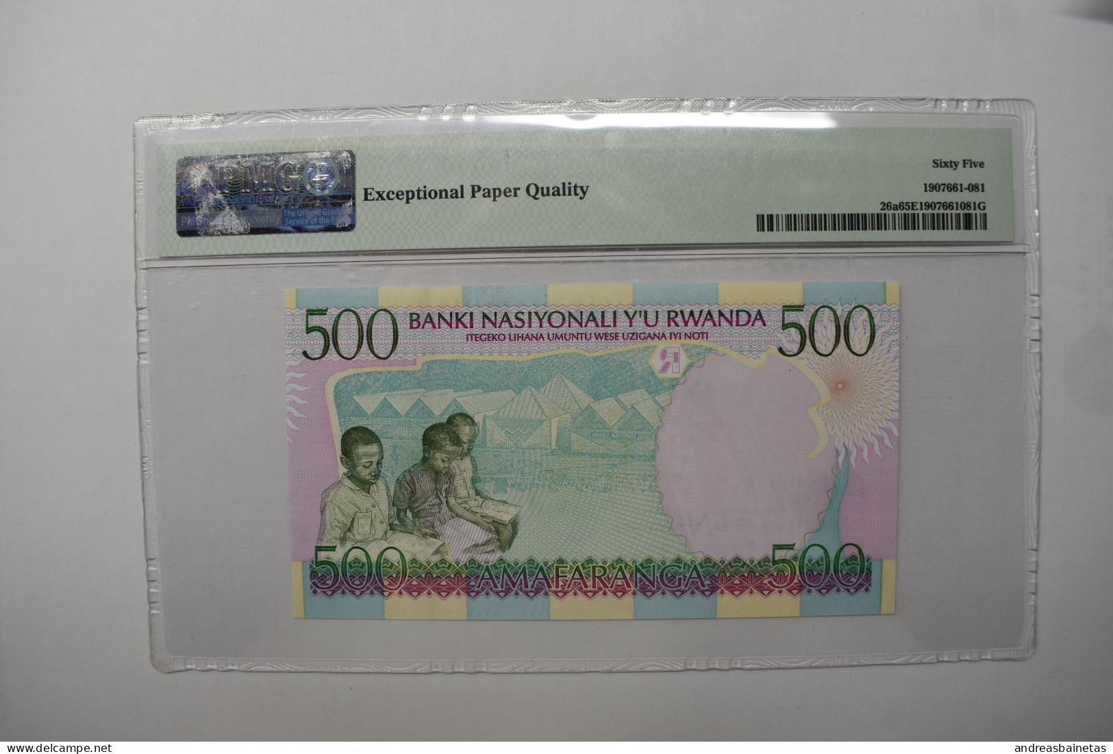 Banknotes RWANDA: 500 Francs 1.12.1998  PMG 65 - Jugoslawien