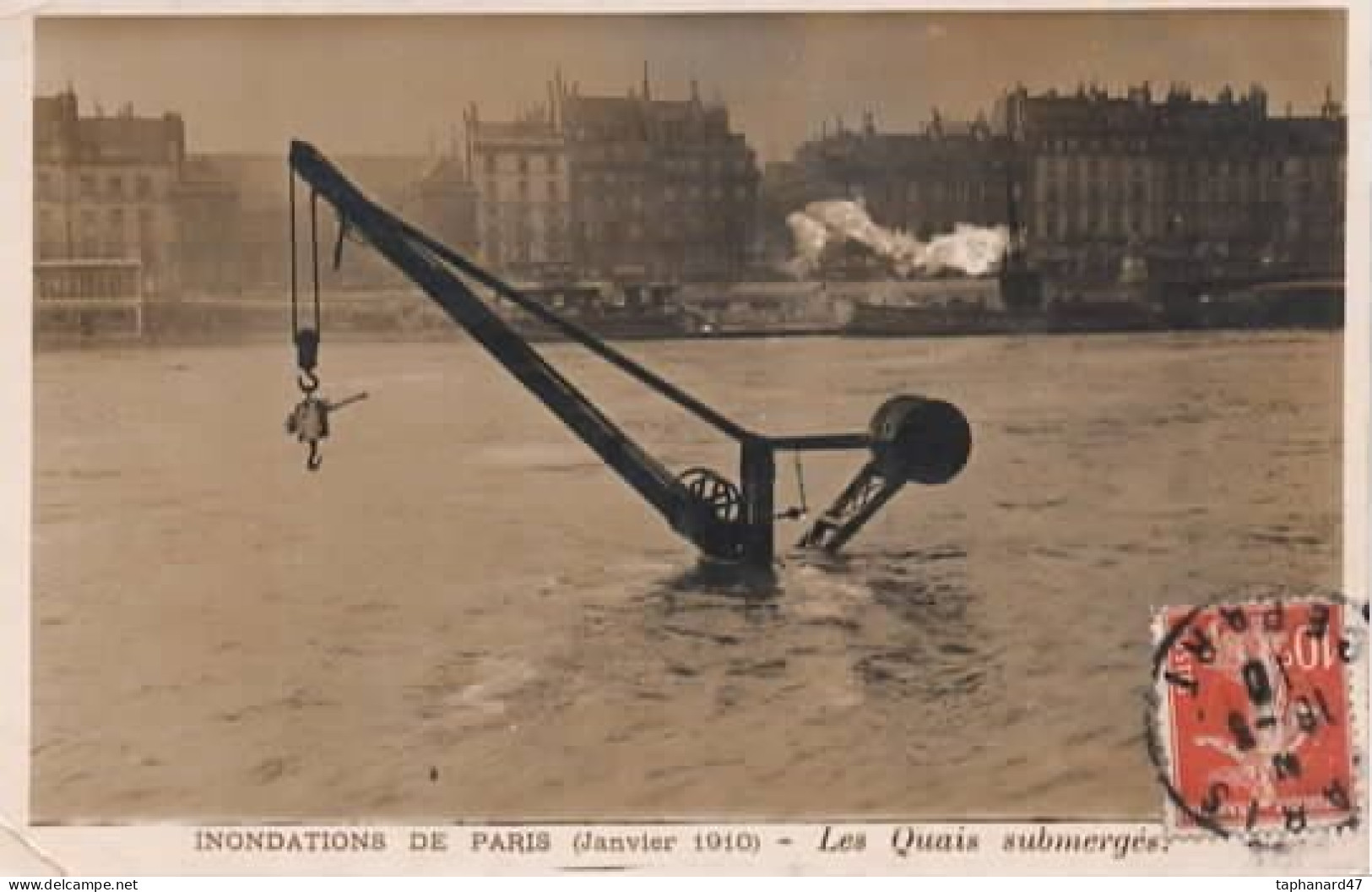 . 31 . PARIS . Inodation De Paris (Janvier 1910). Les Quais Submergés . Chargeur De Péniche Noyé . - Paris Flood, 1910