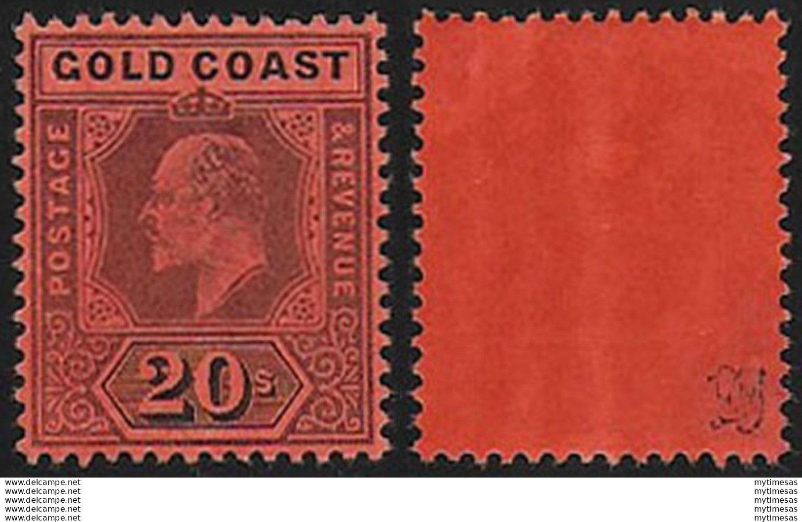 1902 Gold Coast Edoardo VII 20s. MNH SG N. 48 - Autres & Non Classés