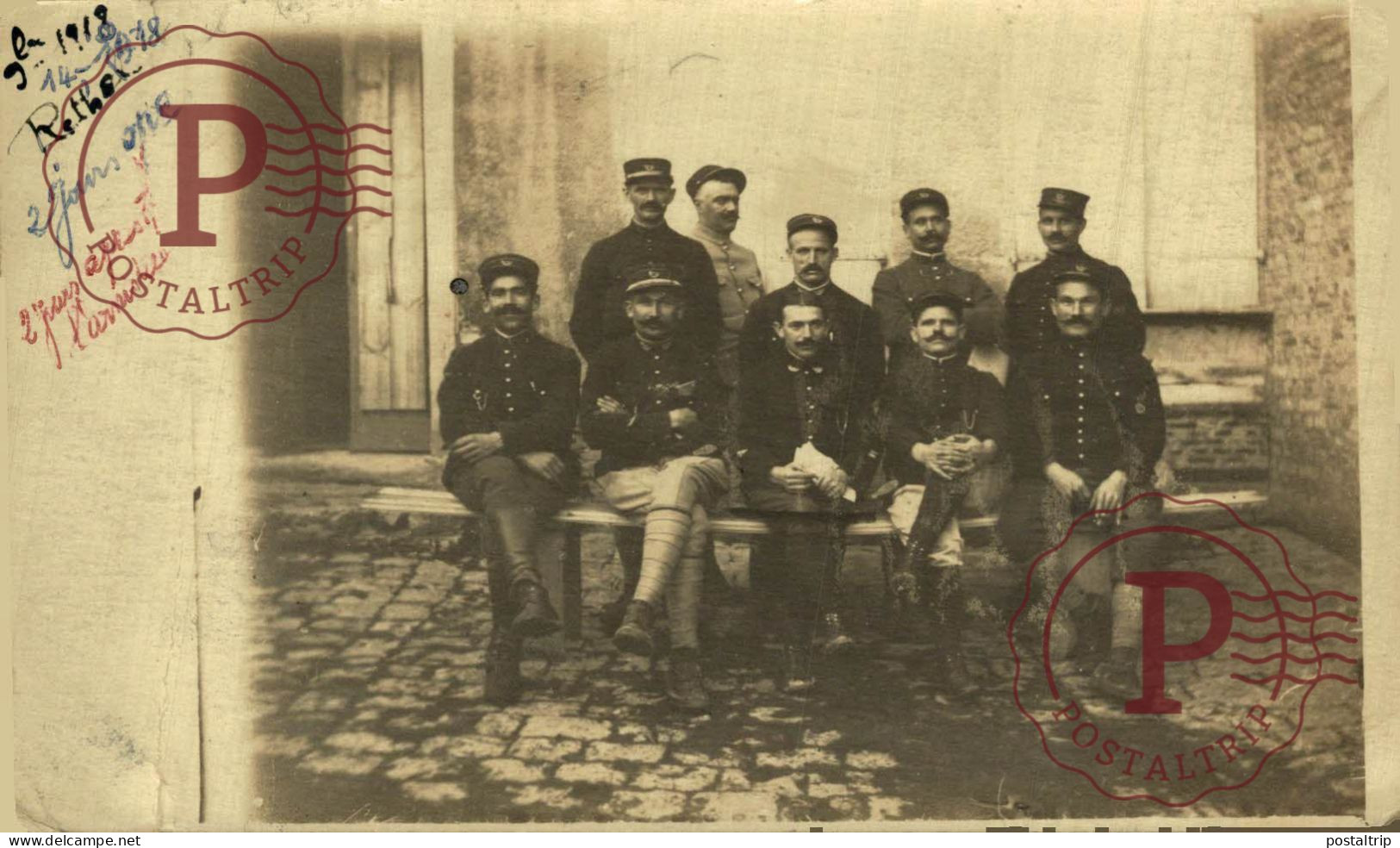 RPPC. RETHEL. 1918. 2 JOUR APRES L'ARMISTISE. MILITAR. MILITAIRE - Rethel