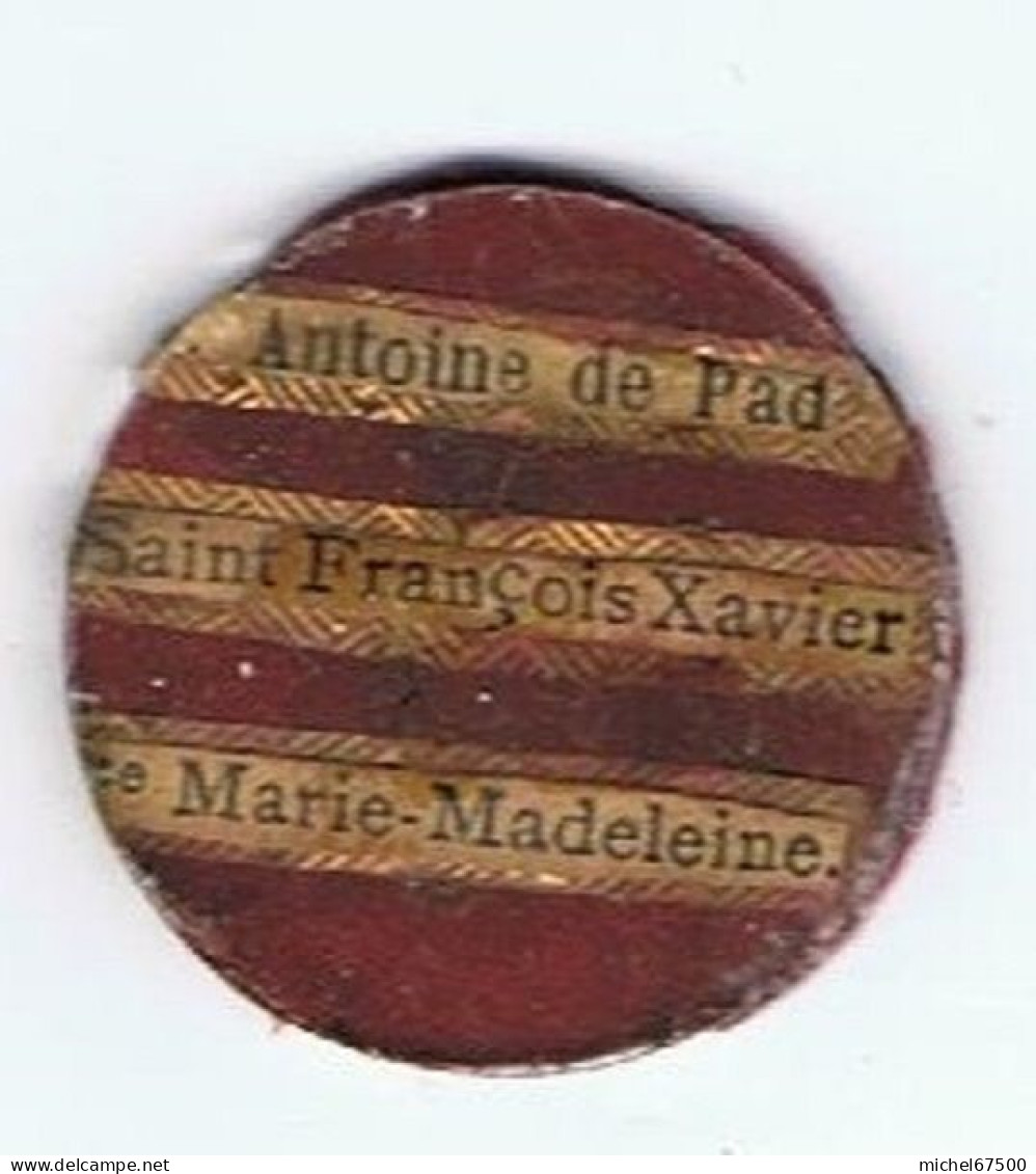 Médaille Jeton RELIQUAIRE PAPE PIE IX - Religion & Esotérisme