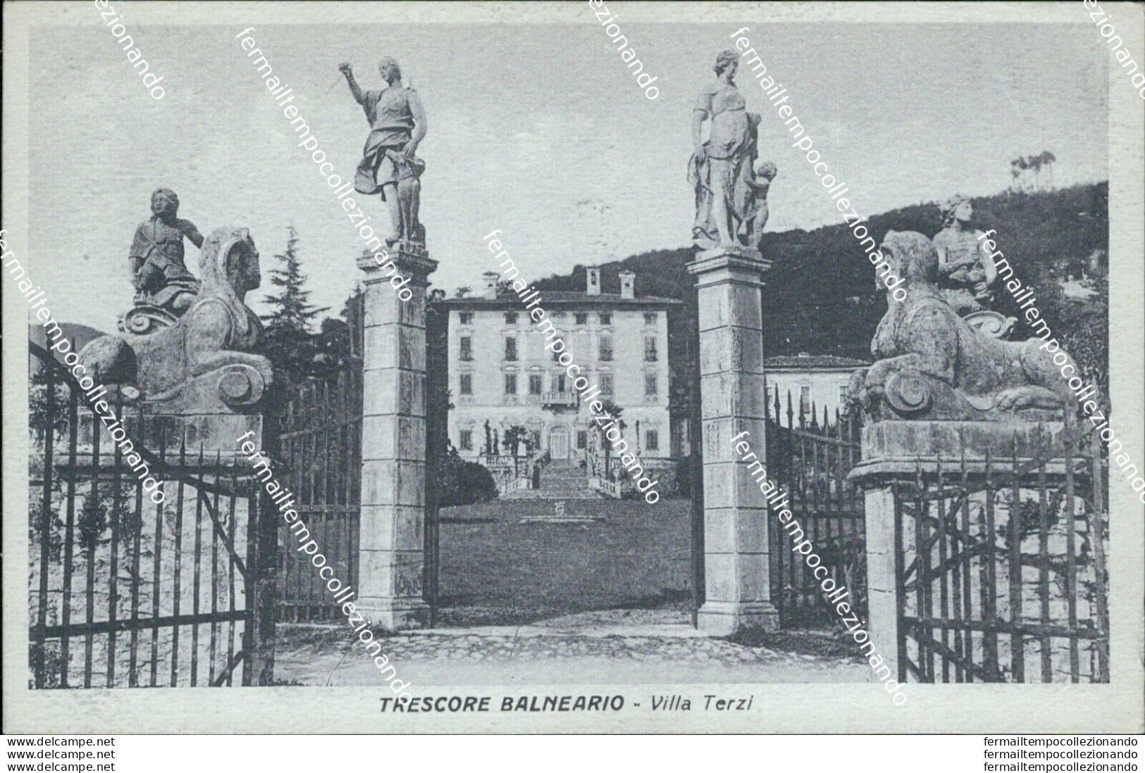 Bs181 Cartolina Trescore Balneario Villa Terzi Bergamo Lombardia - Bergamo