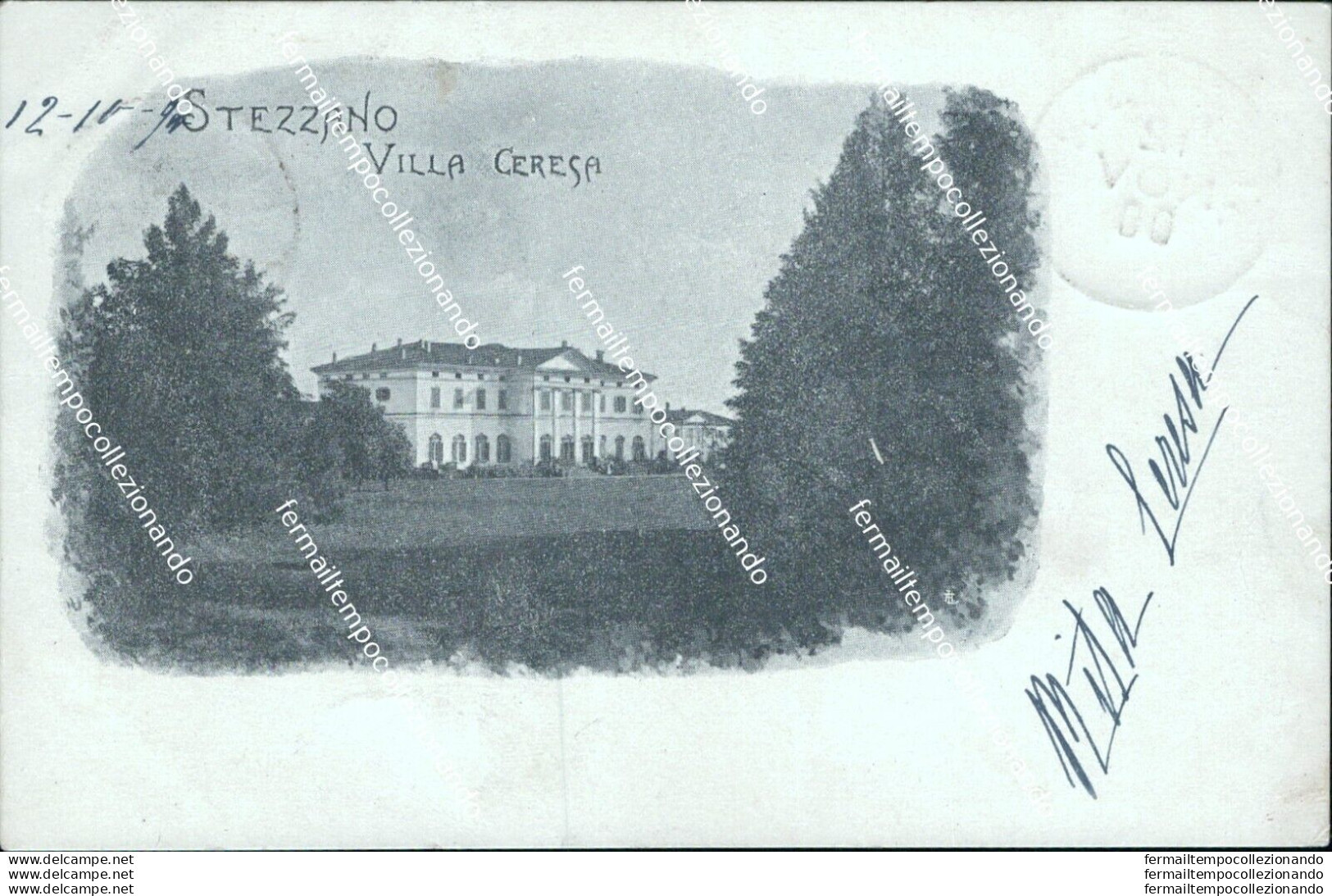 Bs182 Cartolina Stezzano Villa Cesesa 1900 Provincia Di Bergamo Lombardia - Bergamo