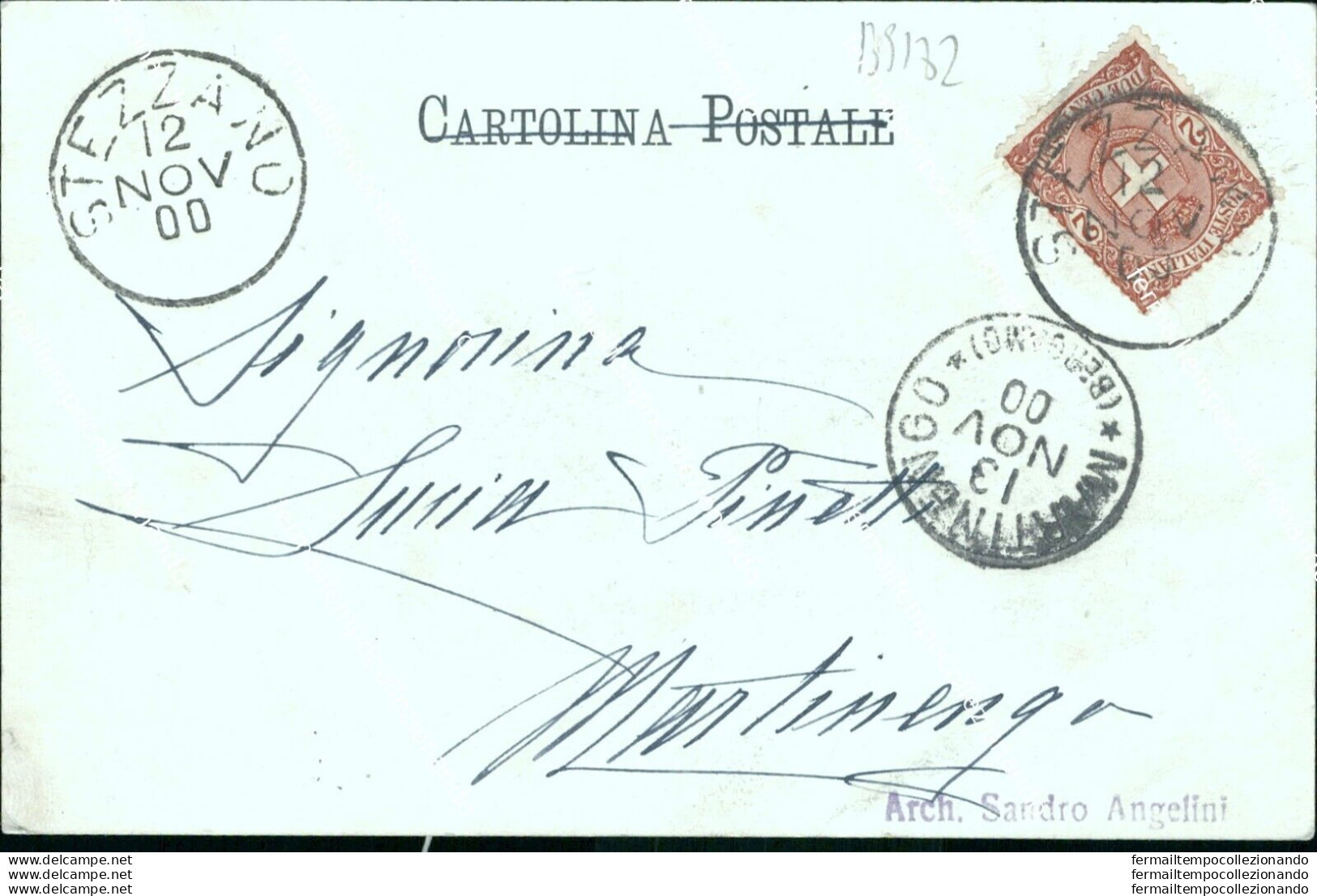 Bs182 Cartolina Stezzano Villa Cesesa 1900 Provincia Di Bergamo Lombardia - Bergamo